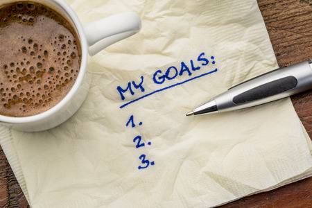 5 Questions All Mentees Should Ask 5 my goals list on a napkin with cup of coffee