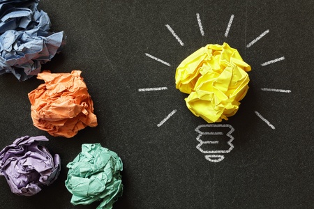 Keys to Creating a Mentoring Culture 6 Inspiration concept crumpled paper light bulb metaphor for choosing the best idea