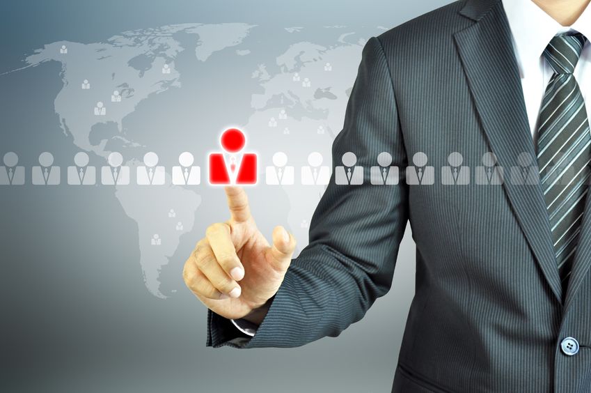 Mentoring Is More than the Match 5 Businessman pointing at a human sign.