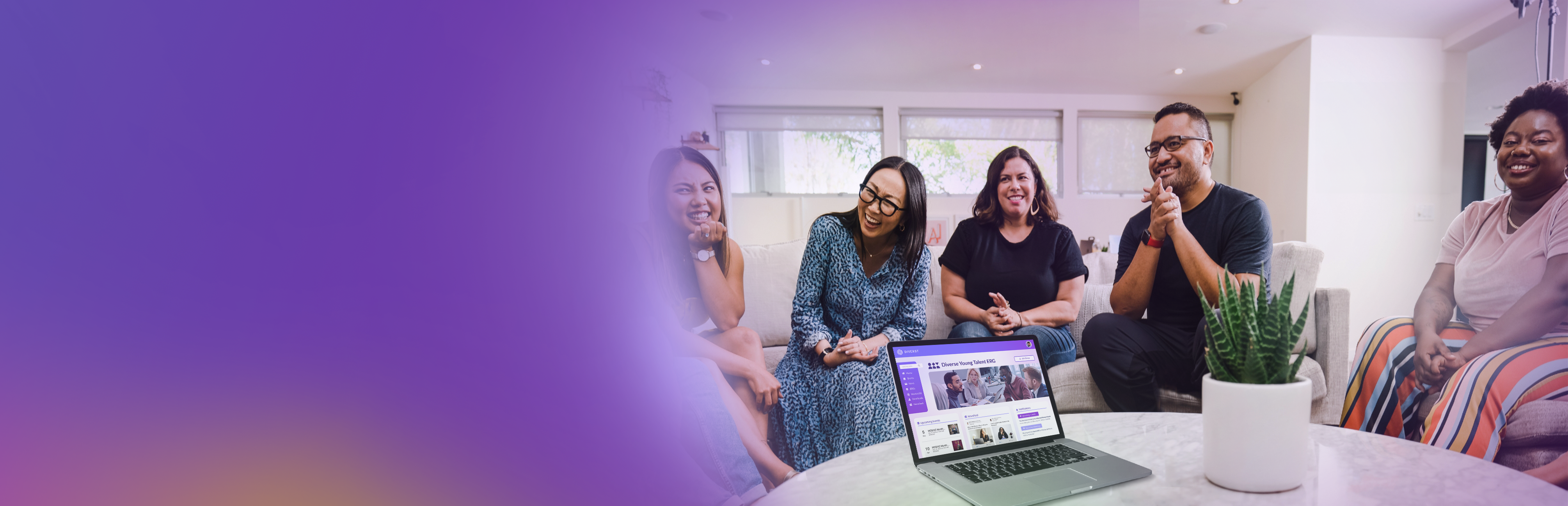 ERG Mentoring 1 Diverse employees using DIVERST ERG software to access Employee Group