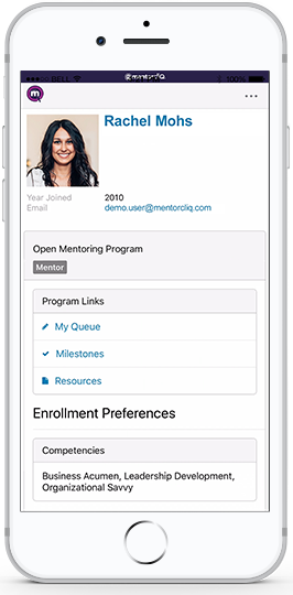 Mentoring App 4 Phone Front