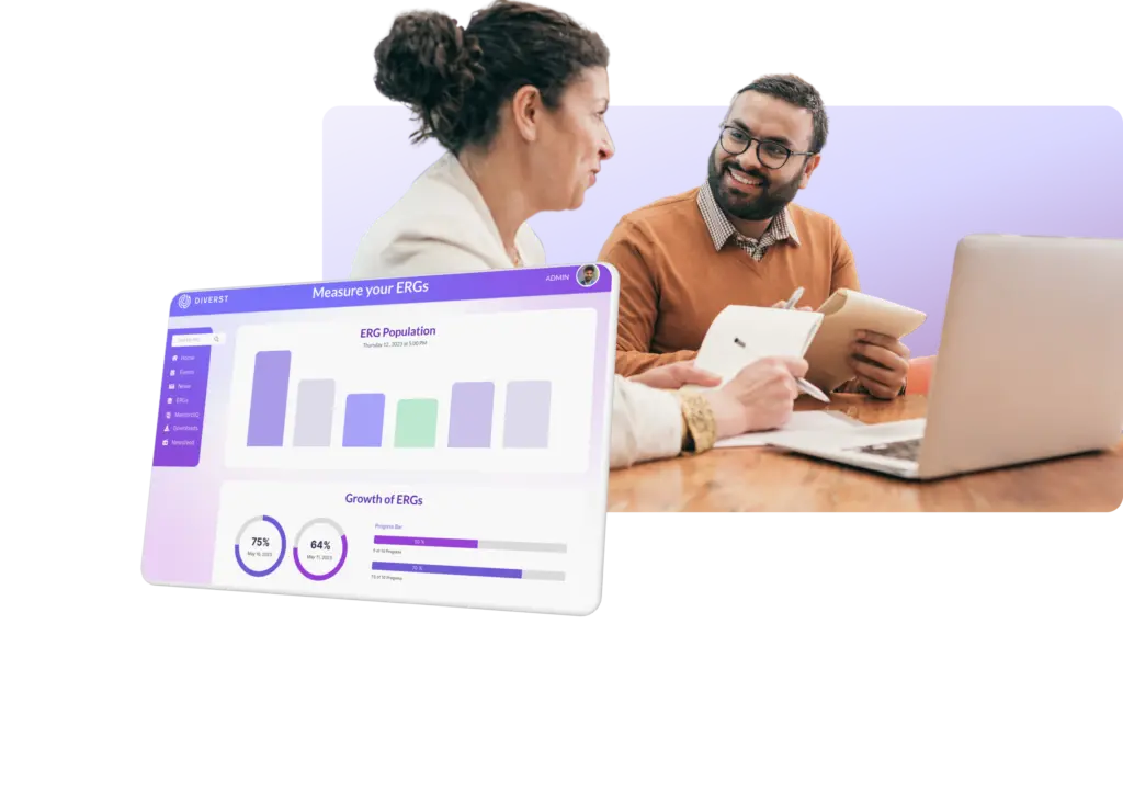 ERG Mentoring 2 Diverse employees using DIVERST ERG software for mentoring