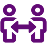 Virtual Mentoring 18 icon of users with distance between them