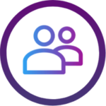 Virtual Mentoring 23 icon with two user icons close together